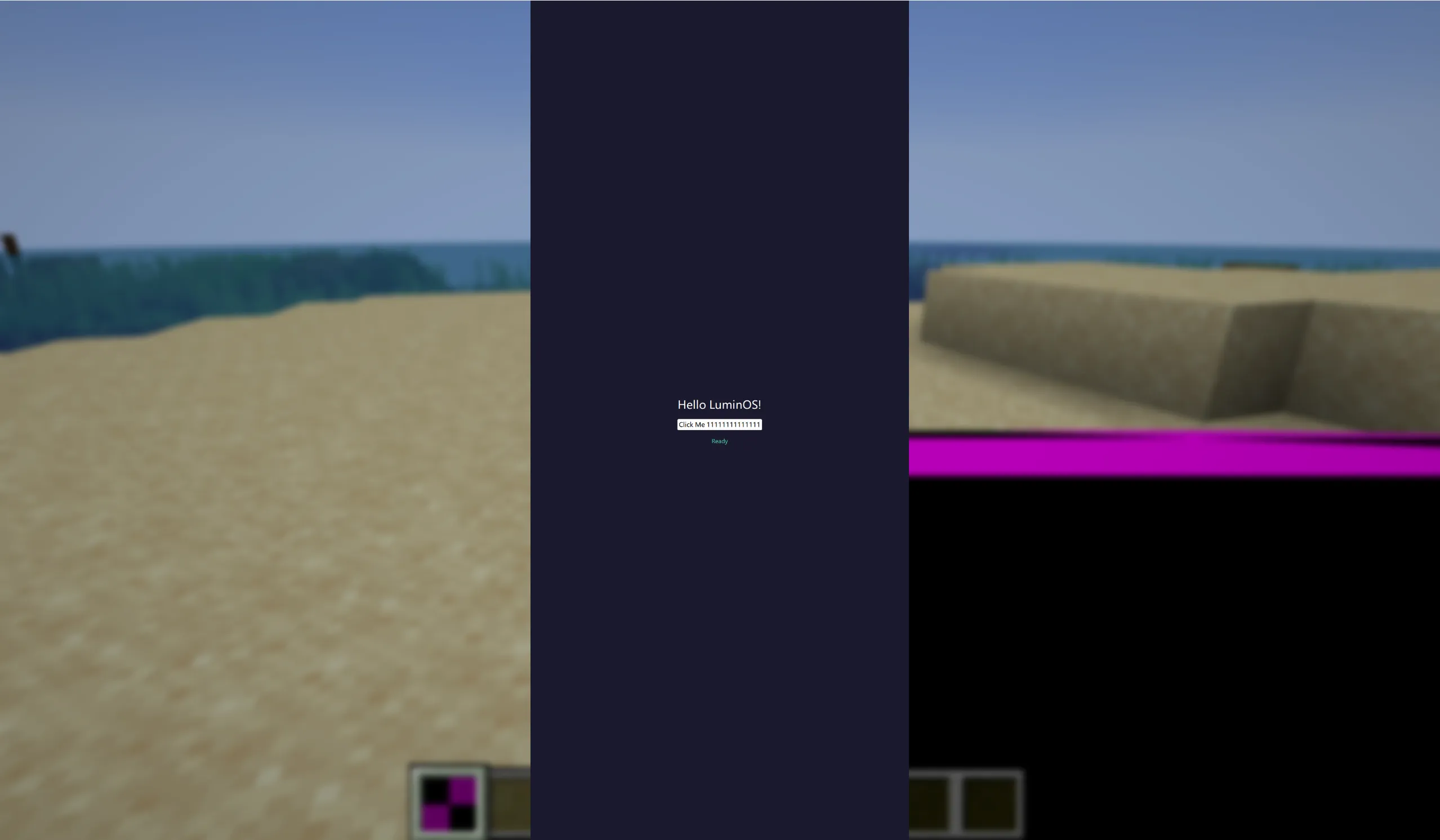 Qml Application is running in Minecraft natively.